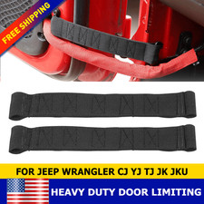 Door Limiting Straps For Jeep Jk Wrangler Jku Door Strap With Zipper Black 2pcs Door Limiting Straps For Jeep Jk Wrangler Jku Door Strap With Zipper Black 2pcs
