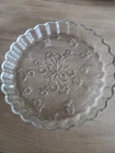 Vintage Anchor Hocking Savannah Glass Quiche Tart Pie Plate 10-1/4”