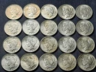Lot of 20 Peace Silver $1 Coins 1922-1928 Lady Liberty & Eagle Design Circulated