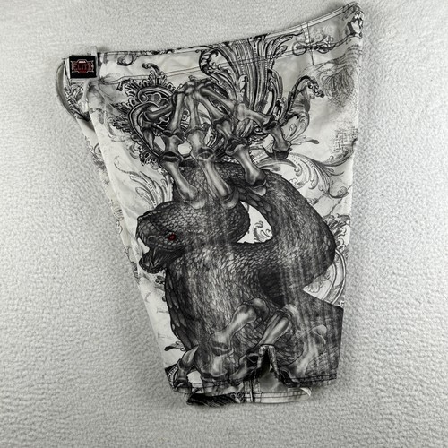 MMA Elite Kampfshorts Herren XL Drachen Grafik Kordelzug Polyester UFC Training - Bild 5 von 14