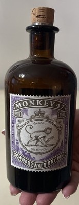 Monkey 47 Schwarzwald Dry Gin Empty Bottle 375ml    7'' Tall