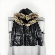 VTG 2000s JAPANESE ISSEY MIYAKE STYLE RARE LUXURY LEATHER/ FUR COAT JACKET