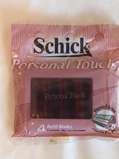 Schick Personal Touch Razor 4 Refill Cartridges Blades Aloe Moisturizing Strip