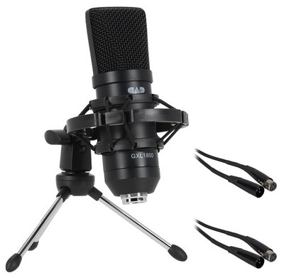CAD Audio GXL800 Condenser Pencil Microphones (2) Instrument Mics+XLR Cables