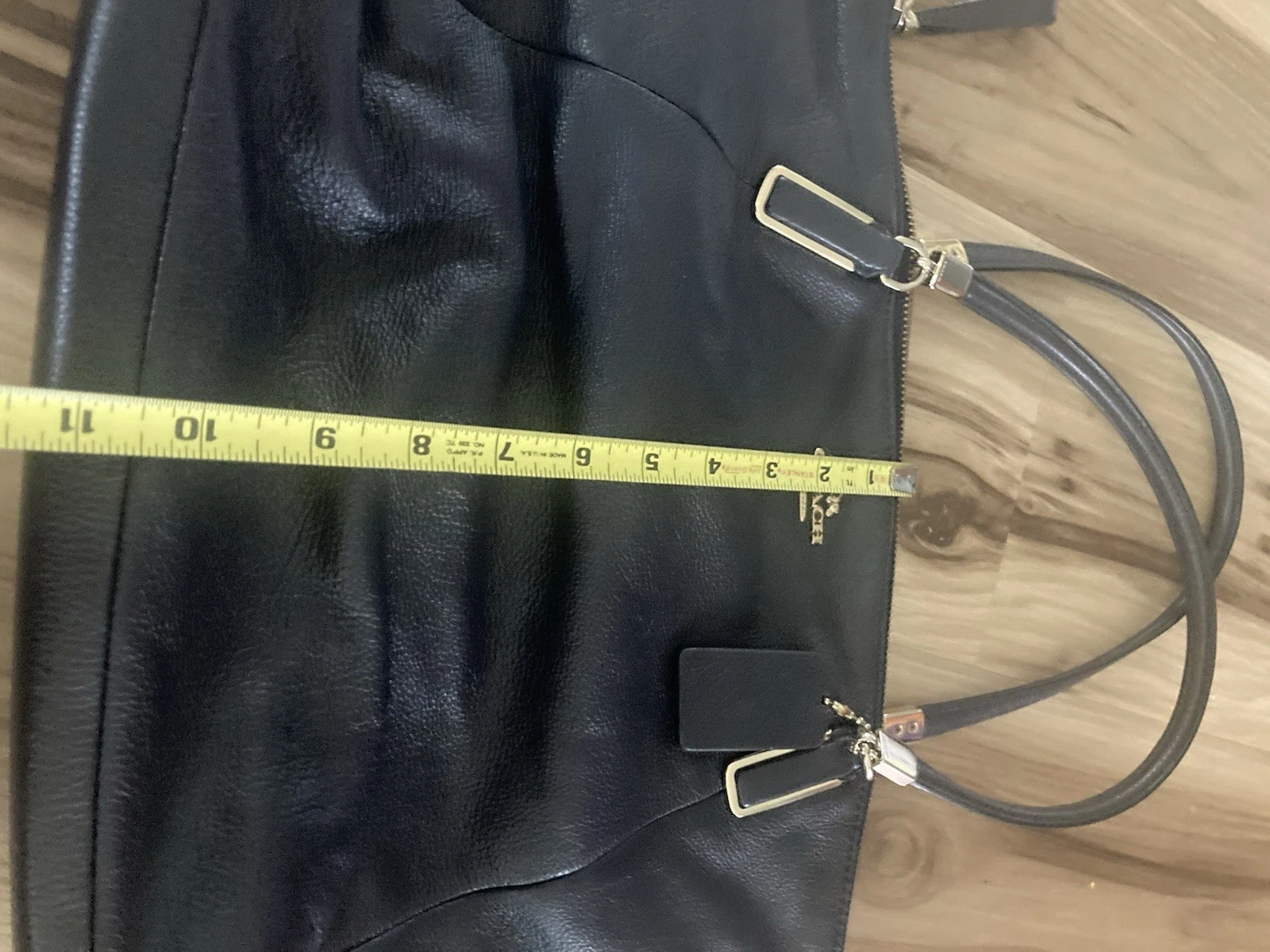 Borsa Coach Kelsey pelle ciottolata blu navy borsa a tracolla F34463 hardware oro