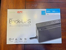 APC Back-UPS 650VA Battery Backup System 7 Outlets 650 VA 360 W BVN650M1