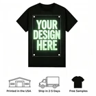 Custom Personalized T Shirt  Print Your Logo Text Bold Glow in the Dark Effects
