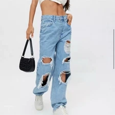 BDG High Rise Distressed Baggy Jeans Women's Size 28