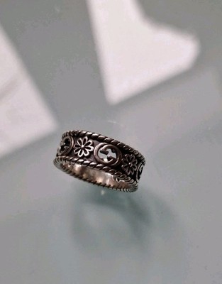 Gucci Silberring GG MARMONT floral, Breite 7 mm, DM 18 mm