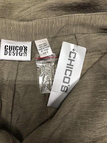 LADIES CHICO'S DESIGN AK PANEL PANT - SIZE 2 - Picture 3 of 3