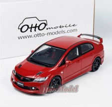 OTTO 1:18 HONDA CIVIC MUGEN RR FD2 Resin Diecast Model Car Gifts Collection Red