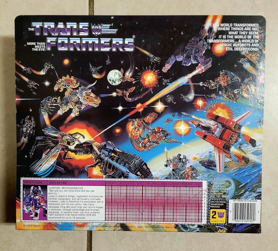 TRANSFORMERS G1 REFLECTOR US SELLER MISB RARE! DECEPTICON REFRAKTOR TOY ROBOT - Image 2 of 3