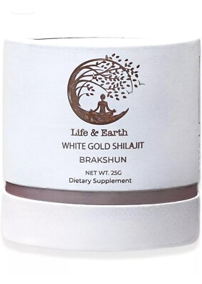White Gold Shilajit -25g Pure Stone Oil, Brakshun, Natural  Shilajit Supplement