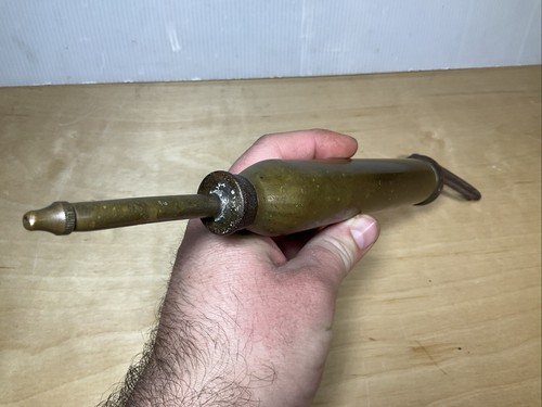 Vintage Antik Messing Fettpresse Schmierstoffierer 12,25" - Bild 6 von 11