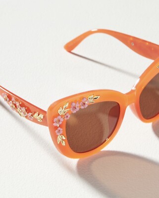 Anthropologie Tortoiseshell Tan Arms Cat-Eye Sunglasses - Crystal Floral Accents Tortoiseshell Sunglasses | Anthropologie main image 4