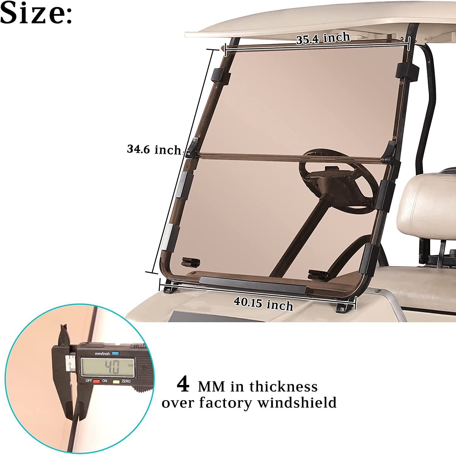 Golf Cart Windshield for Club Car DS 19822000.5 Cart Parts Accessories