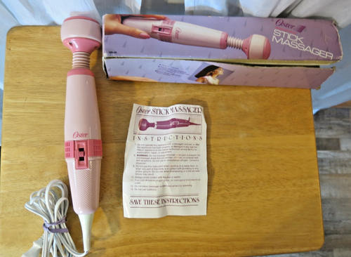 Vintage Massage Wand by Oster Vibrating Stick Massager Pink 295-09