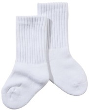 Jefferies Baby ESF15110 Girls' Organic Cotton T C - White Socks Size 5-6.5