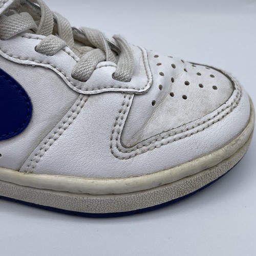 Nike Court Borough Rosso Bianco Blu Gancio e Loop Sneakers Basse in Pelle Ragazzo 10.5C - Foto 9 di 24