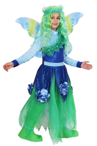 VESTITO COSTUME Maschera di CARNEVALE Ragazza - NINFEA DEI FIORI | eBay