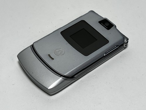 Retro ORIGINAL Motorola V3 Razr Silber AT&T Cingular Handy - UNGETESTET