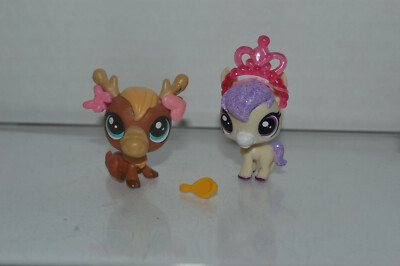 Littlest Pet Shop~#263~Hila Elger~Baby Moose~#270~Coronita Burro~Pet In The City