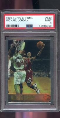 1996-97 Topps Chrome #139 Michael Jordan Insert PSA 9 Graded