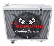 2 Row Aar Champion Radiator W 16 Fan For 1957 58 1959 Ford Sunliner V8 Engine