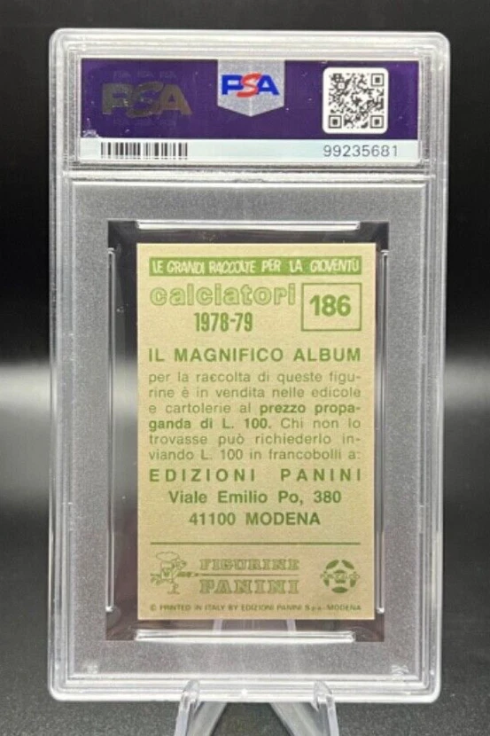 Tarjeta de novato 1978-79 Panini Calciatori #186 Franco Baresi RC PSA 5 AC MILAN Foto 2 de 2