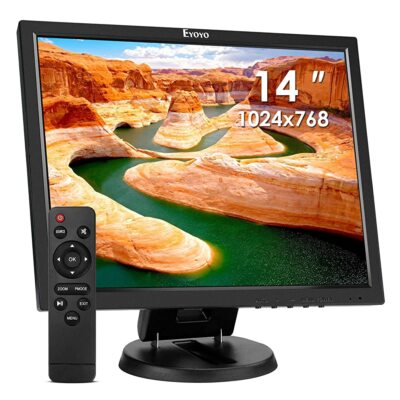 Eyoyo 14Zoll-LCD-HDMI-Monitor Kleines AV/BNC/VGA-Display CCTV-Sicherheitsmonitor