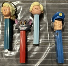 Vintage No Feet Pez Pilot, Angel w/ Wings Halo, Tom, Nurse No Hat Rare Lot of 4