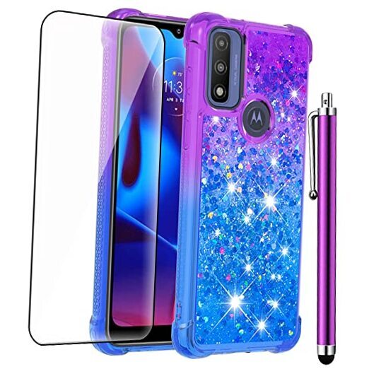 for Moto G Play 2023 Phone Case, Moto G Power 2022 / Moto G Blue and Purple
