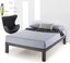 mellow 14 inch heavy duty steel platform beds w/wood slat mattress foundation, k