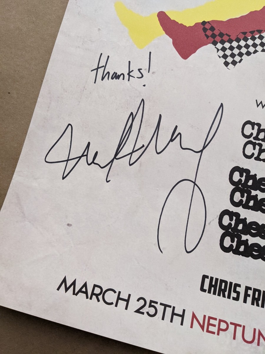 Signed Mike McCready Poster 50th Birthday Party Autograph Pearl