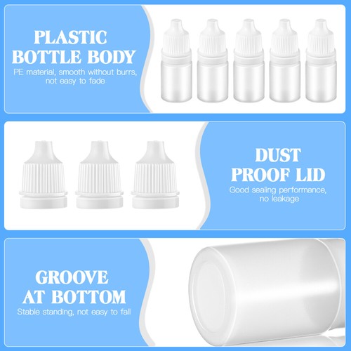 10 Pcs Bottle Squeeze Dropper 10Pcs Small Empty Bottles Liquid - Picture 2 of 12