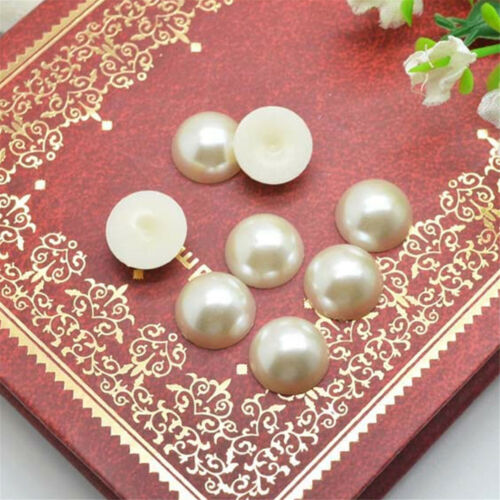 50 Resin Imitation Pearl Flatback Cabochon Dome Jewelry Craft Accessory 6-20mm - Picture 1 of 5