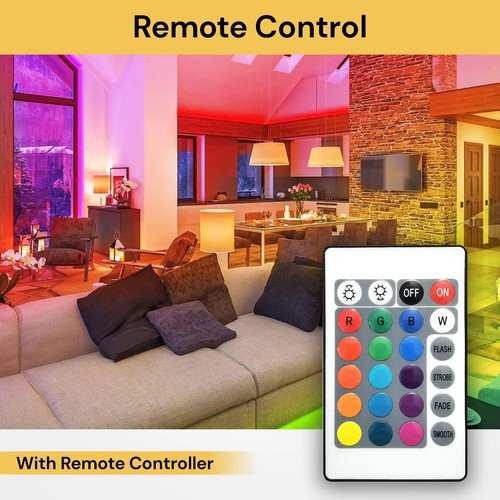 5M/10M 3528 5050 SMD RGB LED Strips Light 12V 44key Remote Control Dimmable NEW - Picture 17 of 24