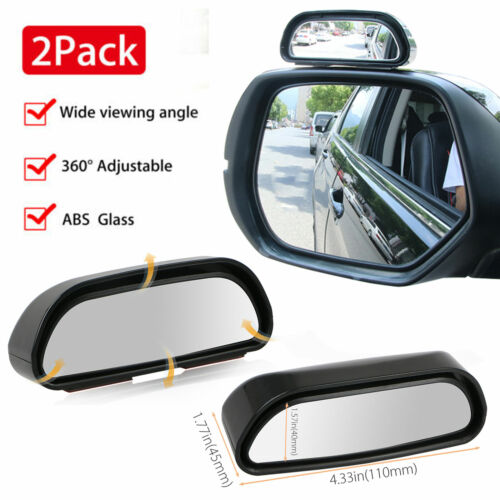2PCS Universal Car Auto 360° Wide Angle Rear Side View Convex Blind Spot Mirror - Picture 1 of 8