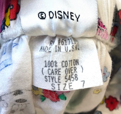 Vintage Disney Catalog Dress SZ 6 7 Minnie Mouse Gardening Cotton White Summer - Picture 10 of 10