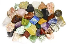 4 Pounds Assorted INDIA Rough Stone Mix - Tumbling Rock, Cabbing, Rock Tumbler
