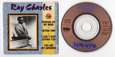 Ray Charles CD-SINGLE 3-Inch LIL' BIT OF GOLD Volume 2   1988 USA Rhino 4-track
