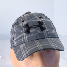 Under Armour Youth Gray Plaid HeatGear Stretch Fitted Hat Outdoor Running