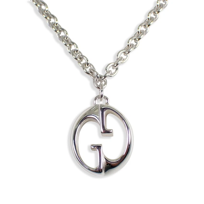 [U Ciondolo collana GUCCI 925 ad incastro G [g331 28]