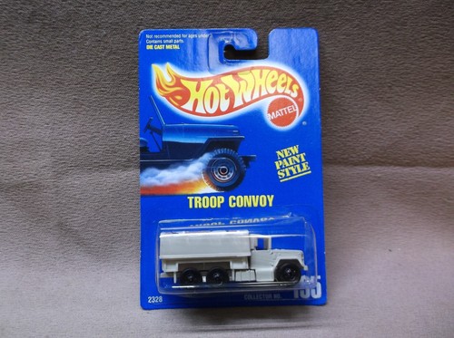 HOT WHEELS 1992 #195 TAN TROOP CONVOY US ARMY 6 WHEEL TROOP TRANSPORT CARRIER