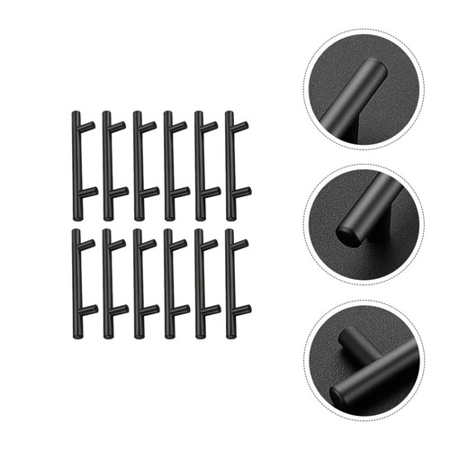 12 Pcs Handles Vintage Decor Kitchen Knobs Black Door Wardrobe eBay