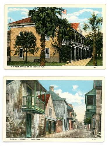 Lot of 5 Different Views of St. Augustine, Florida Color Postcards - Picture 3 of 6