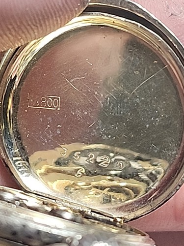 Orologio da tasca Remontoir cilindro argento 800 10 rubini funziona donna 32mm antico - Foto 15 di 17