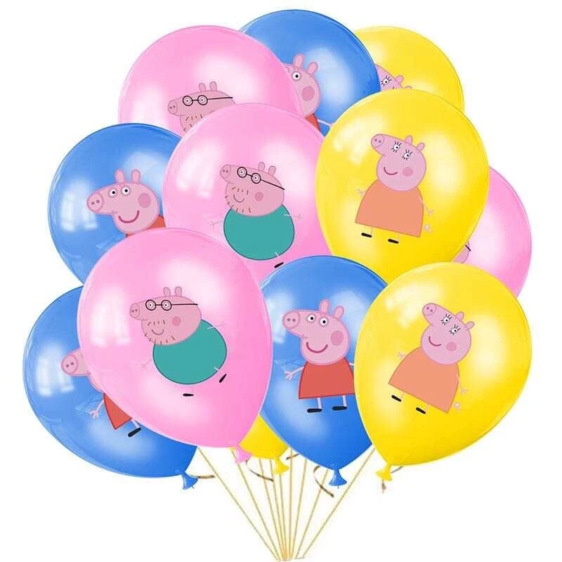 PARTY 15 Peppa Pig Balloons Decorations Backdrop Props Background Booth Peppa Pig