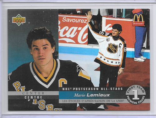 1993-94 Mario Lemieux Insert Upper Deck McDonalds Hockey Card #McH-01 Pittsburgh