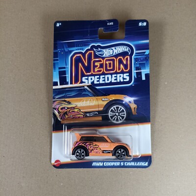2025 Hot Wheels Neon Speeders Mini Cooper S Challenge Orange | eBay